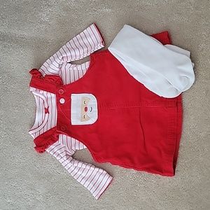 Baby Girls Santa Jumper Dress Set
